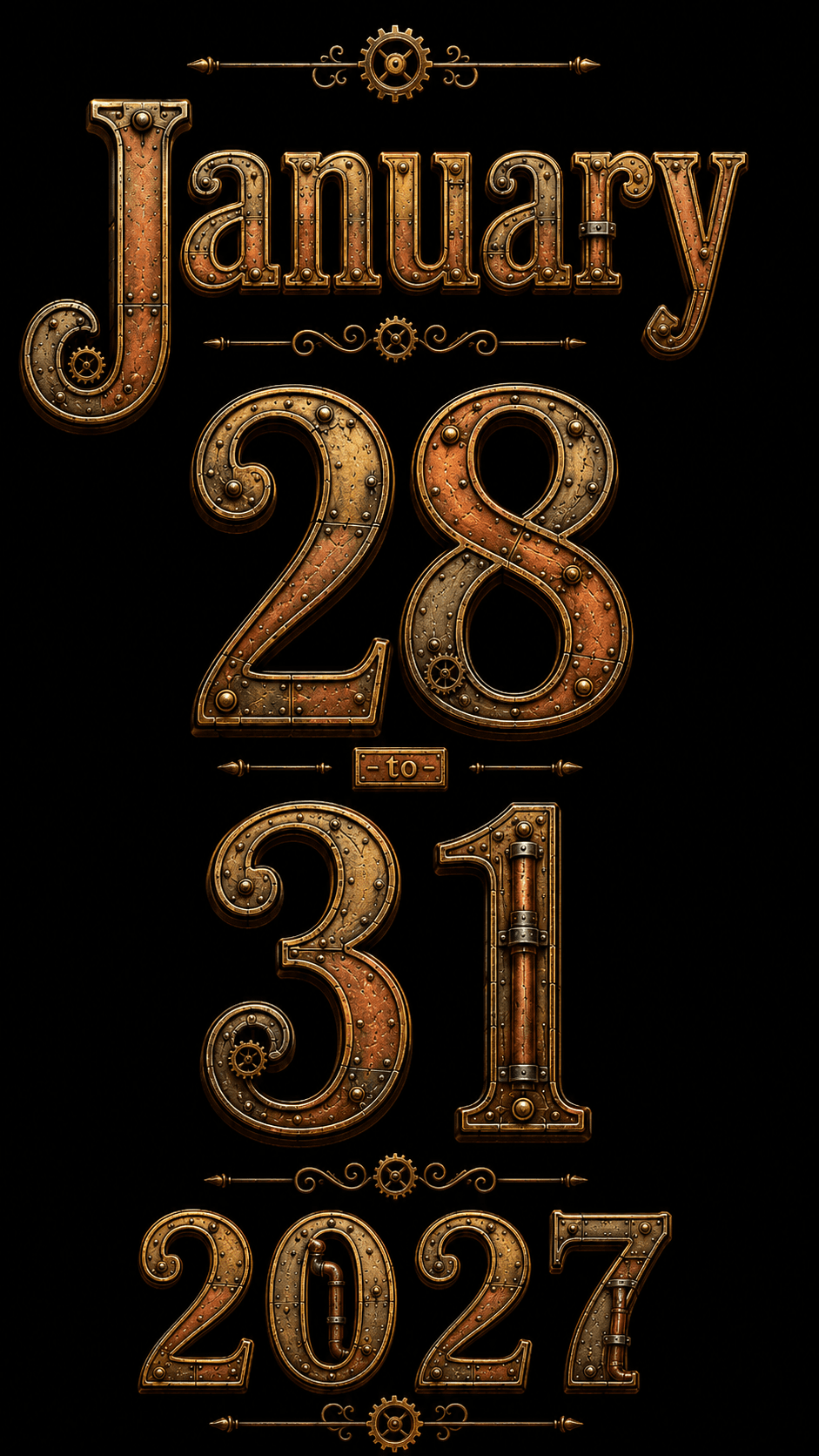 January 28 to 31, 2027